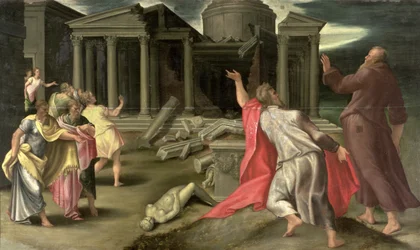 Szene aus dem Leben des Heiligen Johannes des Evangelisten